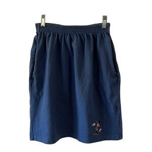 Disney Designs Blue Knit Skirt with Embroidered Minnie Mouse